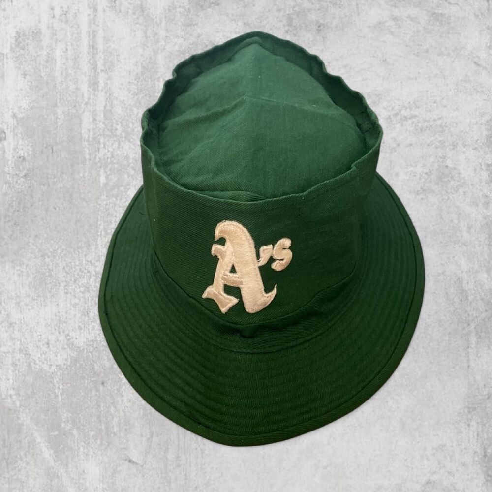 Vintage Oakland Athletics Bucket Hat MLB UII Official Green One Size